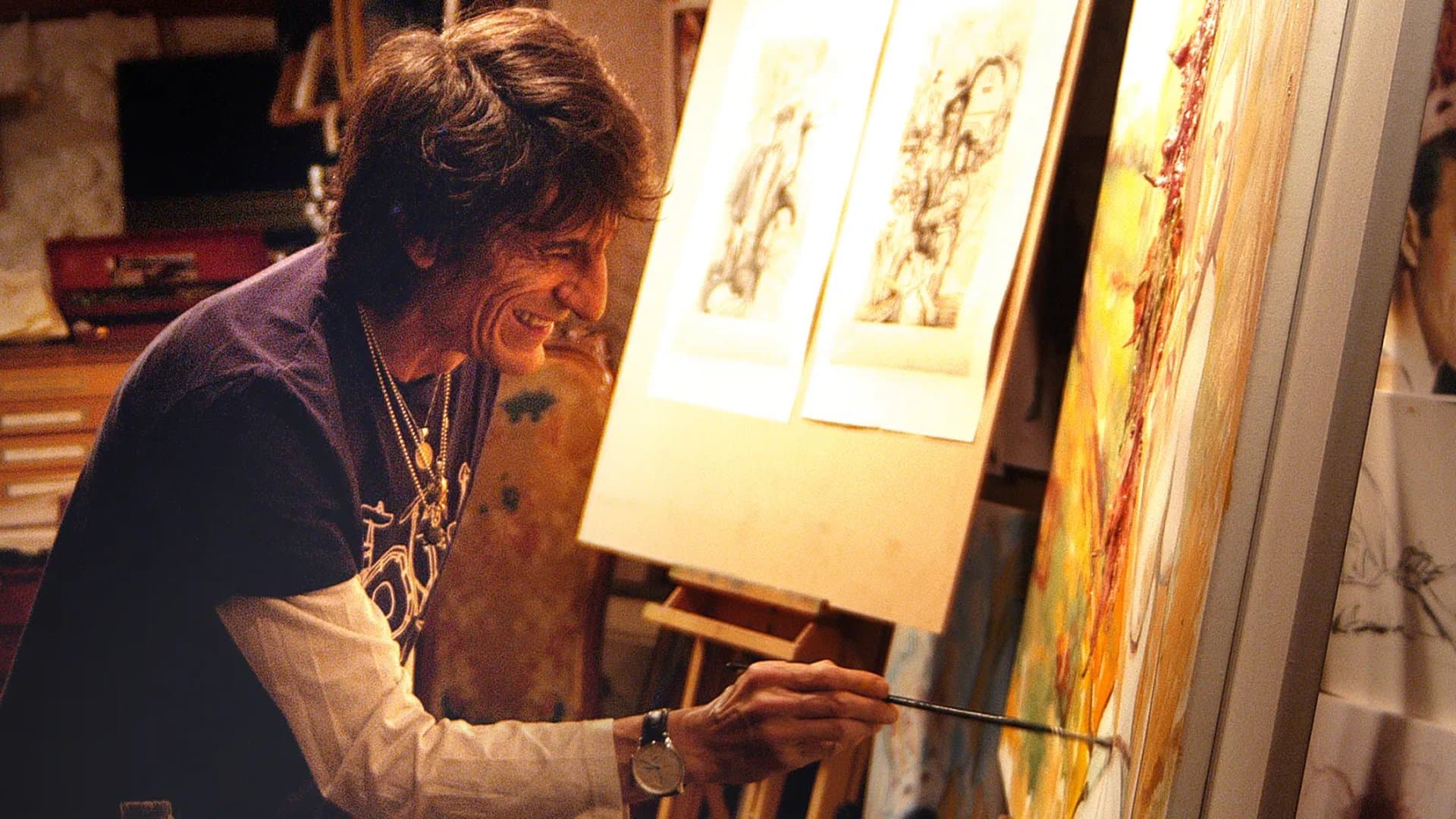 Ronnie Wood Celebrated His 50th Anniversary in the Rolling Stones By Painting Them